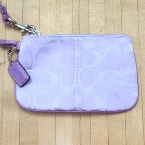 Purple coach wristlet